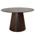 Produktbild: Riess Ambiente Runder Esstisch Valhalla Wood 120cm Smoked Eiche Küchentisch Esszimmertisch Rundertisch Dunkleholz-Optik Scandinavian-Design Konferenztisch Tisch