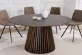 Produktbild: riess-ambiente Esstisch VALHALLA WOOD 120cm smoked braun (Einzelartikel, 1-St), Küche · rund · bis 4 Personen · Eiche · Säulenfuß · Design