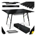 Produktbild: KESSER Campingtisch faltbar Klapptisch mit Aluminiumrahmen Aufrollbare Tischplatte Falttisch klappbar höhenverstellbar inkl. Tragetasche mit Trageband & Netztasche