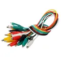 Produktbild: Prüfkabel-Set mit Kroko-Klemmen je 45cm 10 tlg., Prüfleitungen Meßleitungen