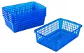 Produktbild: Kigima Aufbewahrungskorb 25x16x7cm 1,8L 6er Set – Allzweckkorb aus robustem Plastik (BPA-frei) – Aufbewahrungsbox für Küche & Bad – Haushaltskorb zur Aufbewahrung – Korb für Aufbewahrung – Blau