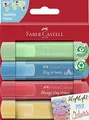 Produktbild: FABER-CASTELL 254625 - Textmarker Set TL 46, 4er Etui, Pastell Farben, mit langlebiger Keilspitze, Strichbreite 1-5 mm