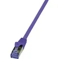 Produktbild: CQ301VS RJ45 Netzwerkkabel, Patchkabel cat 6a s/ftp 0.25 m Violett Flammwidrig, Halogenfrei - Logilink