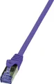 Produktbild: LogiLink CQ301VS RJ45 Netzwerkkabel, Patchkabel CAT 6a S/FTP 0.25m Violett Flammwidrig, Halogenfrei, mit Rastnasenschutz