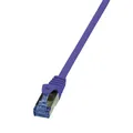 Produktbild: LogiLink CQ301VS  Patchkabel PrimeLine, Cat.6A, S/FTP, violett, 0,25 m