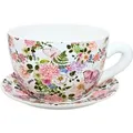 Produktbild: Dekohelden24 Blumentopf Pflanztopf Pflanztasse Pflanzkübel Pflanzgefäß L/B/H 25 x 23 x 14 cm