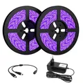 Produktbild: Onforu 10M Schwarzlicht Streifen, UV LED Strip mit Netzteil, 12 V Flexibel 600 LEDs Band, Selbstklebend 2835 Lichtleiste UV Lampe, Lichtband Black Light für Party, Bar, Neonfarben, Club, Disco, Deko