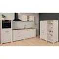 Produktbild: home24 Küchenleerblock Sardegna, Kaschmir, Eiche Artisan, Glas, Holzwerkstoff, 3 Schublade(n) Schubladen, einzeln stellbar, 430 cm, höhenverstellbare Füße, Küchen, Küchenzeilen & Küchenblöcke, Küchenzeilen ohne Geräte