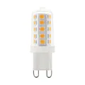 Produktbild: EGLO G9 Stiftsockel LED Lampe dimmbar, Stiftsockellampe, Steckbirne 3 Watt (entspricht 30 Watt), 320 Lumen, Leuchtmittel Maiskolben warmweiß, 3000 K, Glühbirne Pin Ø 1,6 cm