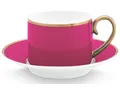 Produktbild: PiP Studio Tasse Chique Tasse mit Untertasse gold-pink 0,22 l, Bone China, Cup & Saucer Pip Chique Gold-Pink 220ml