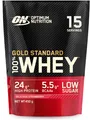 Produktbild: Optimum Nutrition 100 % Whey Gold Standard, 450 g (1 lb) Beutel, Delicious Straw
