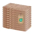 Produktbild: Lavea® 10er Set Waschhandschuh 15x21 cm – Saugstarke und Weiche Waschhandschuhe aus 100% Baumwolle, Frottierserie Elena – Waschbar und Strapazierfähig – Cappuccino