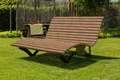 Produktbild: Waldsofa Premium mit Auflage und Kissen, WPC-Latten, Wellenliege
