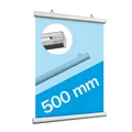 Produktbild: SPRINTIS Posterschiene aus Aluminium, Posterklemmschienen zum Aufklappen, mit Anti-Rutsch-Gummi (500 x 26 mm)