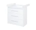 Produktbild: roba Wickelkommode »Maren« mit 3 Schubladen - 117x75x98,5cm - weiß - Holz / Metall