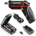 Produktbild: Matrix Akkuschrauber 4 Volt Inkl. Li-ion 2,0 Ah Akku, Ladegerät + Bitset 14 Tlg.