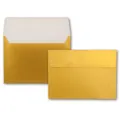 Produktbild: 75x Briefumschläge DIN C5 Gold Metallic - 162 x 229 cm - Haftklebung - glänze...
