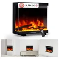 Produktbild: KAMINIO Elektrokamin LEA - Elektrischer 3-in-1 Kamin mit Panoramaview, Heizung, 3D-Flammeneffekt, 12 Flammenfarben, Fernbedienung (24 Zoll)