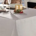 Produktbild: Lurex Tischdecke Tafeldecke, Silber oder Gold glänzend, Weihnachtstischdecke (Eckig 140x220 cm, Uni Grau-Silber