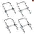 Produktbild: U-Schrauben M6 4Stück M6 50mm x 80mm Bolzen U Bügelschrauben, Vierkant U-Bolzen 