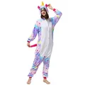 Produktbild: Katara 1744 (30+ Designs) Einhorn-Kostüm Lila-weiß, Unisex Onesie/Pyjama-Qualität für Erwachsene & Teenager