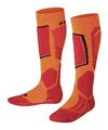 Produktbild: FALKE Unisex Kinder Skisocken SK2 Intermediate K Kh Wolle Funktionsmaterial warm dick 1 Paar, Orange Flash 8034, 23-26