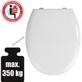 Produktbild: WENKO WC SITZ Rieti Absenkautomatik Toiletten Deckel Klo Brillen Duroplast weiß - Weiß