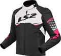 Produktbild: LS2 Apex WP Motorradjacke Damen (Schwarz/Weiß/Pink) Gr: XS