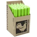 Produktbild: Stabkerzen aus Paraffin, 180/22 mm, Apfelgrün, KERZENFARM HAHN, Brenndauer ca. 8h, 25 Stück pro Verpackung
