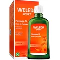 Produktbild: WELEDA Bio Arnika Sport Massageöl 200ml vegan - Naturkosmetik Hautpflege Körperöl schützt vor Muskelkater und Verspannung als Sport Vorbereitung oder Regeneration mit Rosmarin und Lavendel Duft