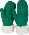 Produktbild: styleBREAKER Fäustlinge Strickhandschuhe Fäustlinge mit Rauten Muster und Fleece (1-St)