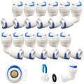Produktbild: CESFONJER 12 PCS Adapter Fitting Verbindungsstück, RO Wasserfilter Fitting, 6,35mm (1/4
