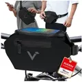 Produktbild: Valkental Lenkertasche Fahrradtasche vorne für Lenker, wasserdicht & reflektierend, 5 L schwarz Ohne Adapter