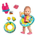 Produktbild: 88 - Schwimm-Set für Puppen Badeanzug Clogs Schwimmring und -flügel mit lusti...