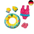 Produktbild: Heless 88 - Schwimm-Set für Puppen, Badeanzug, Clogs, Schwimmring und -flügel m