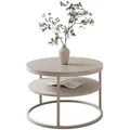 Produktbild: Lookway Couchtisch, Beige, Holzwerkstoff, Rund, 60x42x60 cm, Wohnzimmer, Wohnzimmertische, Couchtische