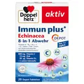 Produktbild: Doppelherz Immun plus Echinacea 8-in-1 Abwehr - Mit Vitamin C, Vitamin D und Zink als Beitrag zur normalen Funktion des Immunsystems - 20 Depot-Tabletten