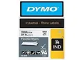 Produktbild: Dymo IND S0718120 / 18489 Authentic Rhino Flexibles Nylon Schriftband Selbstklebend Schwarzer Druck auf Weiß 19 mm x 3.5m