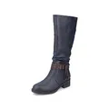 Produktbild: Rieker Damen Winterstiefel 91694, Frauen Stiefel,uebergangsstiefel,uebergangsschuhe,Winterboots,Outdoorschuhe,warm,gefüttert,blau (14),37 EU / 4 UK