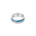 Produktbild: DUR Damen Ring STRANDWELLEN Steinsand blau, 925er Sterling-Silber und echter Strandsand R5105