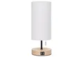 Produktbild: Aigostar Schreibtischlampe mit 2 USB-Ladeanschlüssen, E27 Tischlampe mit Zugschalter,Holzsockel