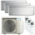 Produktbild: Daikin Multisplit Klimaanlage Set | Stylish C-Serie | Silber | 3x 2,5 kW