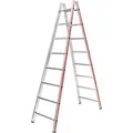 Produktbild: Hymer Stehleiter 402316, aus Aluminium mit 2 x 8 Sprossen