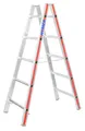 Produktbild: Hymer 402316 Sprossenstehleiter beidseitig begehbar, 2x8 Sprossen