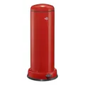Produktbild: Wesco Big Baseboy Abfallsammler in der Farbe rot, pulverbeschichtetes Stahlblech, 30 Liter Volumen, eingebauter Dämpfer, Metall-Fußtritt mit Gummitrittfläche
