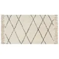 Produktbild: benuta Nest Badematte, Creme, Textil, Grafikmuster, Rechteckig, 50x80 cm, Handmade in India, Badtextilien, Badematten