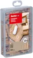 Produktbild: fischer easyDIY Box Holzdübel, leimen und verbinden, 160-teiliges Dübelset, 6-10 mm Durchmesser, 30-50 mm Länge, für Heimwerker, perfekt für Schubladen, Schränke und Möbelbau