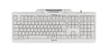 Produktbild: CHERRY KC 1000 SC kabelgebundene Tastatur mit Kartenlesegerät (USB, hellgrau) JK-A0100DE-0