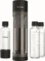 Produktbild: Sodapop Wassersprudler Logan, inkl. 2 Glasflaschen (850 & 600 ml) und 1 PET-Flasche (850 ml), Matt Schwarz, Höhe 42,6 cm, ohne CO-Zylinder