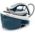 Produktbild: Tefal Dampfbügelstation Express Power Sv8111, Blau, Weiß, 1800 ml, 40.0x28.5x31.0 cm, Wassertank abnehmbar, Schlauchaufbewahrungsfach, Transportverriegelung, Vertikaldampf, Abschaltautomatik, Schnellaufheizung, leichtgleitende Bügelsohle, Haushaltsreinigung, Haushaltsgeräte, Bügeleisen